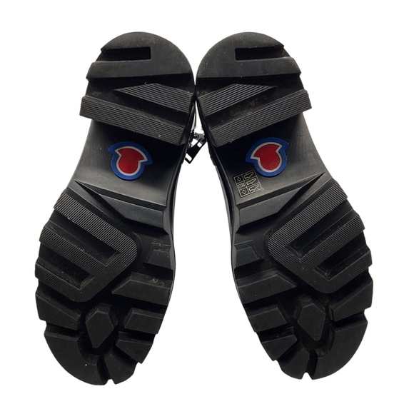 MONCLER BLACK LOGO EMBLEM RUBBER RAIN BOOTS - Picture 7 of 11